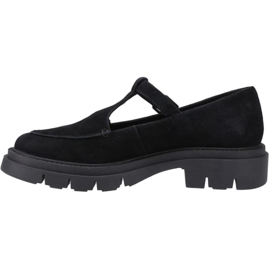 Hush Puppies Nella T-Bar Suède Dames Zwarte Schoenen - Image 4