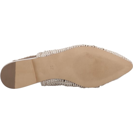 Hush Puppies Dalia Woven Dames Crèmekleurige Leren Platte Schoenen - Image 3