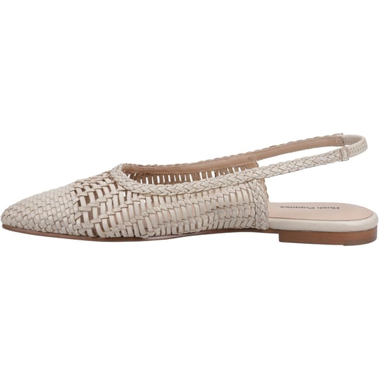 Hush Puppies Dalia Woven Dames Crèmekleurige Leren Platte Schoenen - Image 4
