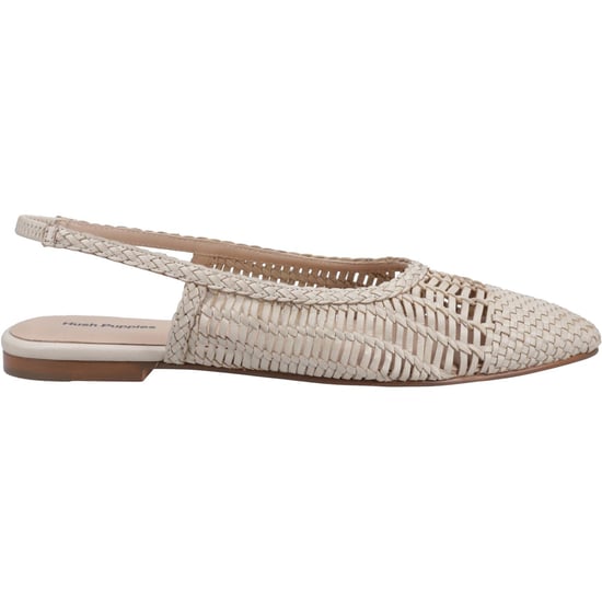 Hush Puppies Dalia Woven Dames Crèmekleurige Leren Platte Schoenen - Image 5