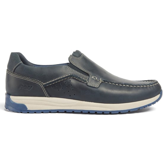Pod Sean Leren Heren Marineblauwe Bootsschoenen - Image 4