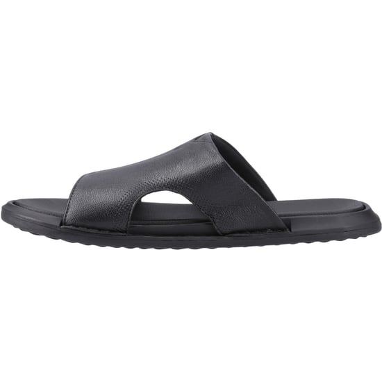Hush Puppies Callum Slide Leder Heren Zwarte Sandalen - Image 4