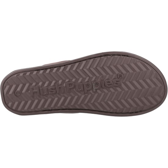 Hush Puppies Callum Slides Leer Heren Bruine Sandalen - Image 3