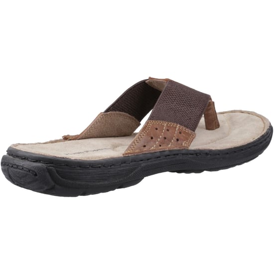 Hush Puppies Alan Toepost Leer Heren Tan Flip-Flops - Image 2