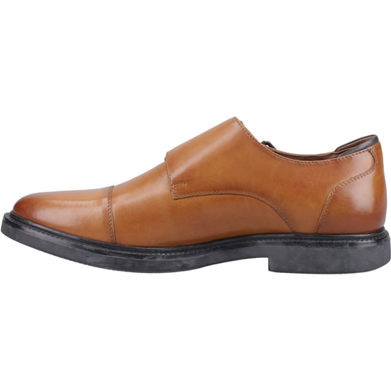 Hush Puppies Kane Leer Mannelijke Tan Dubbele Monk Schoenen - Image 4