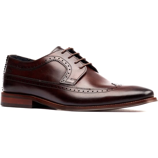 Base London Havisham Leren Heren Bruine Derby Schoenen - Image 1
