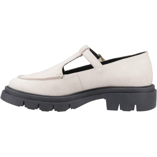 Hush Puppies Nella T-Bar Suède Dames Crème Schoenen - Image 4