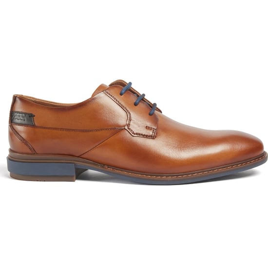 Pod Smyth Leren Heren Cognac Veterschoenen - Image 4
