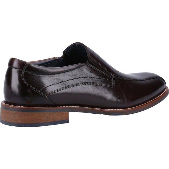 Hush Puppies Donovan Leren Heren Zwarte Instappers - Image 2