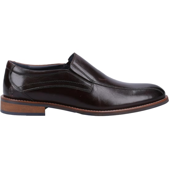 Hush Puppies Donovan Leren Heren Zwarte Instappers - Image 4