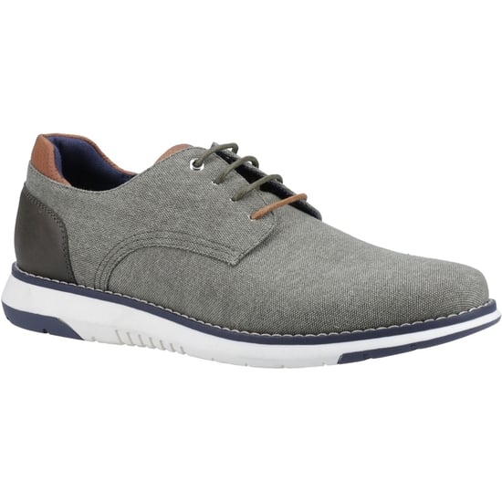 Hush Puppies Bruce Canvas Heren Khaki Veterschoenen - Image 1