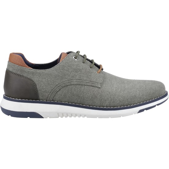 Hush Puppies Bruce Canvas Heren Khaki Veterschoenen - Image 4