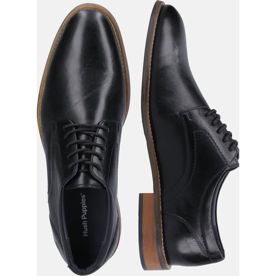 Hush Puppies Damien Veterschoenen Leer Mannen Zwart Veterschoenen - Image 6