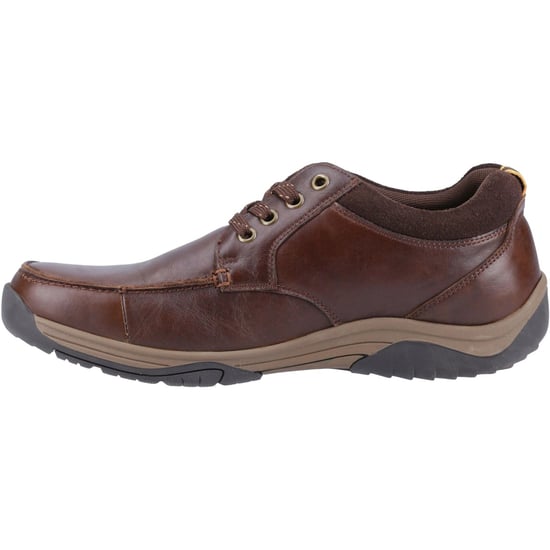 Hush Puppies Derek Leren Herenschoenen met Veters in Koffiekleur - Image 4