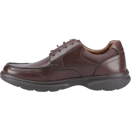 Hush Puppies Hugh Lederen Heren Bruine Veterschoenen - Image 4