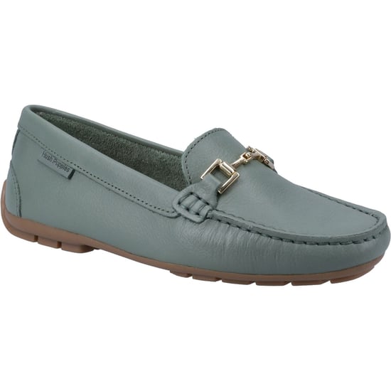 Hush Puppies Eleanor Leren Dames Sage Instappers - Image 1
