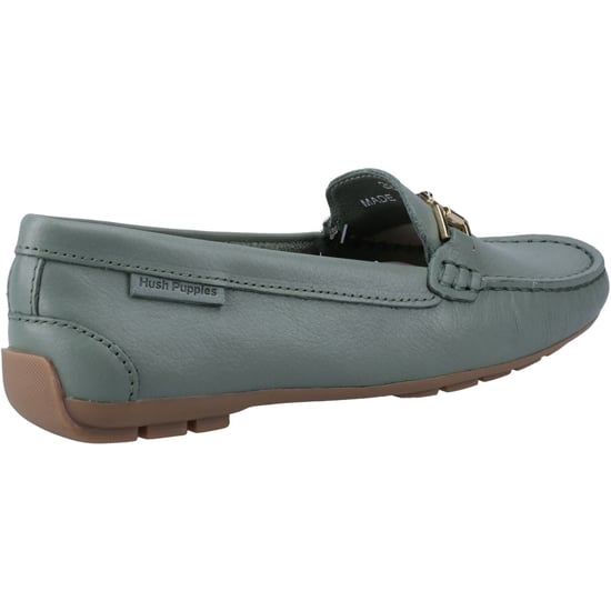 Hush Puppies Eleanor Leren Dames Sage Instappers - Image 2