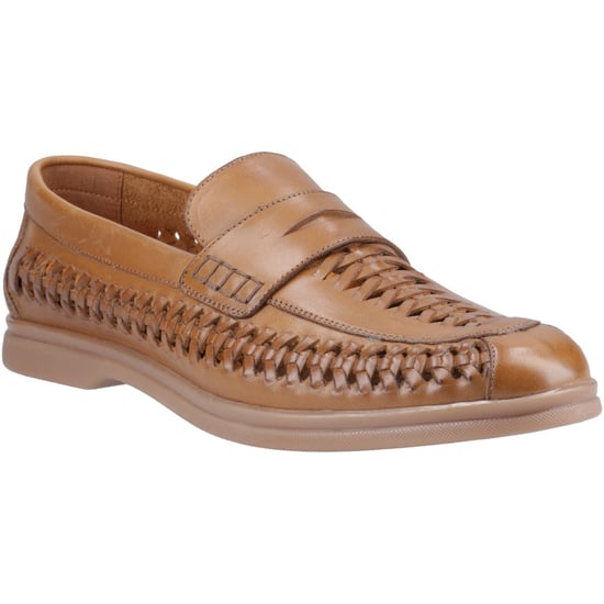 Hush Puppies Bowie Leer Heren Tan Instappers - Image 1