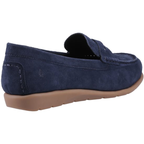 Hush Puppies Shelby Suède Dames Navy Instappers - Image 2