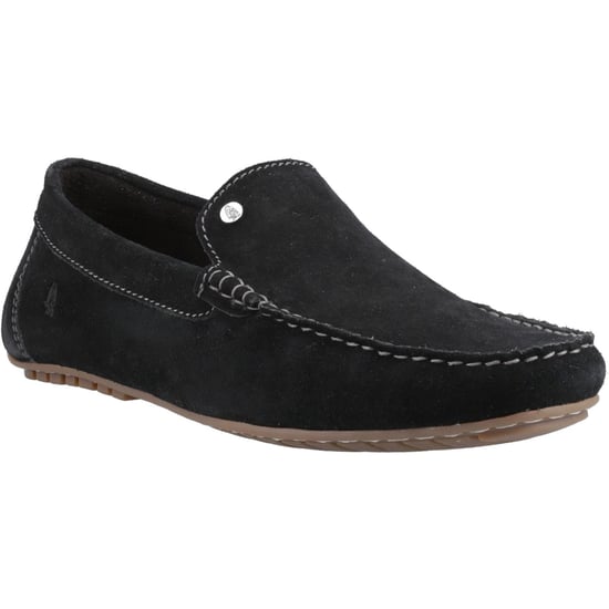 Hush Puppies Ralph Suède Leren Mannelijke Zwarte Instappers - Image 1