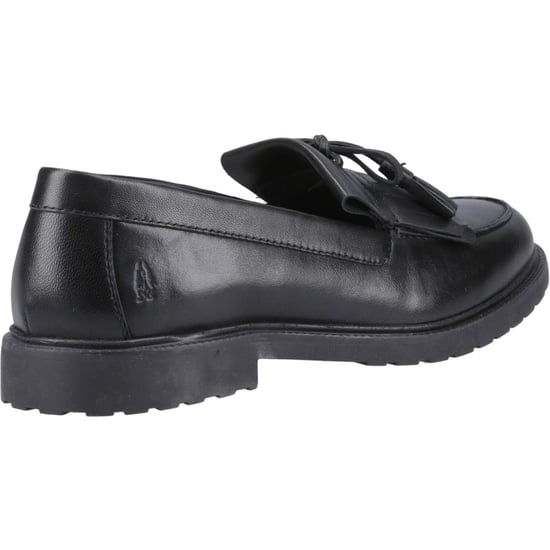Hush Puppies Verity Kiltie Leren Dames Zwarte Instappers - Image 2