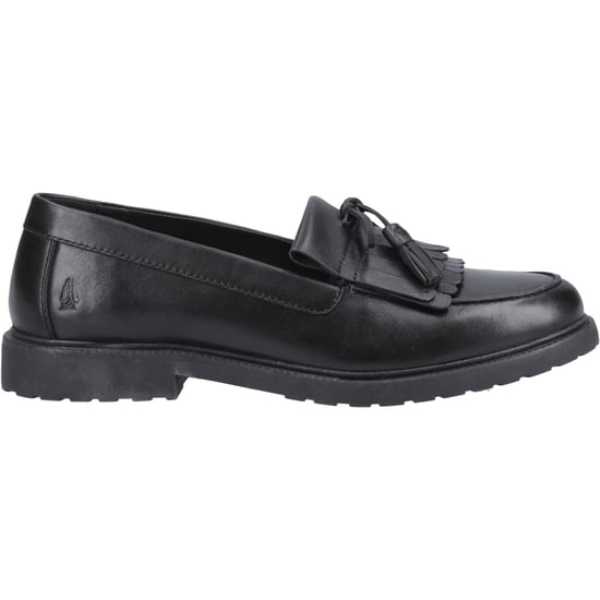 Hush Puppies Verity Kiltie Leren Dames Zwarte Instappers - Image 5