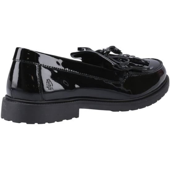 Hush Puppies Verity Kiltie Leren Dames Zwarte Instappers - Image 2