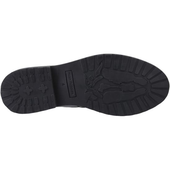 Hush Puppies Verity Kiltie Leren Dames Zwarte Instappers - Image 3