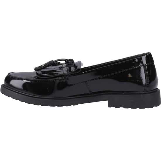 Hush Puppies Verity Kiltie Leren Dames Zwarte Instappers - Image 4