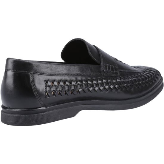 Hush Puppies Bowie Leren Heren Zwarte Instappers - Image 2