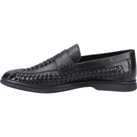 Hush Puppies Bowie Leren Heren Zwarte Instappers - Image 4