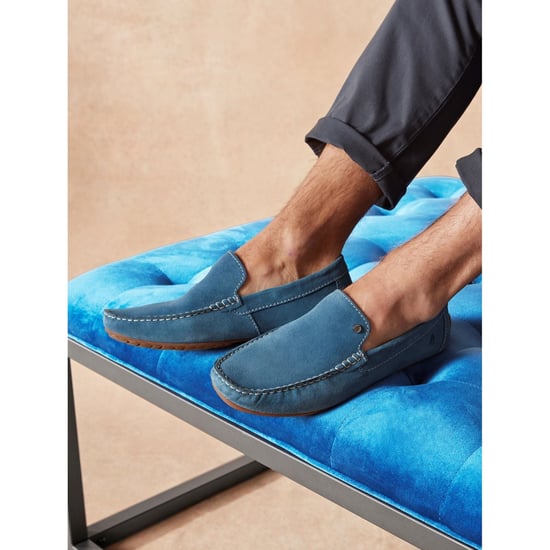 Hush Puppies Ralph Suède Leren Mannen Blauwe Instappers - Image 6