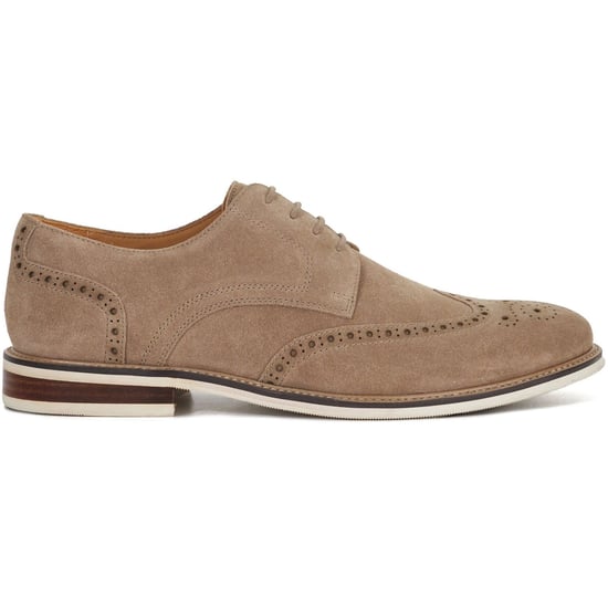 Dune Stanford Suède Heren Beige Brogues Schoenen - Image 4