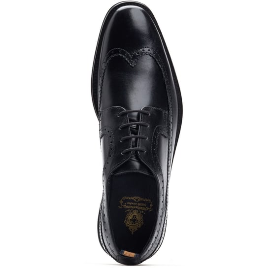 Base London Havisham Leren Heren Zwarte Brogues Schoenen - Image 4