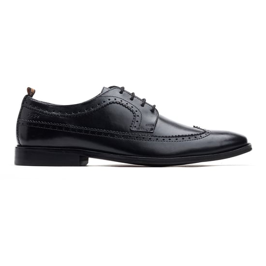 Base London Havisham Leren Heren Zwarte Brogues Schoenen - Image 5
