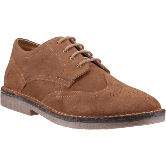 Hush Puppies Samson Leren Heren Tan Brogues Schoenen - Image 1