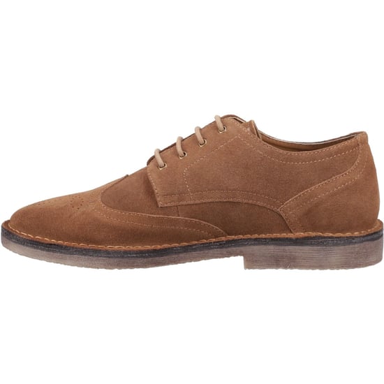Hush Puppies Samson Leren Heren Tan Brogues Schoenen - Image 4