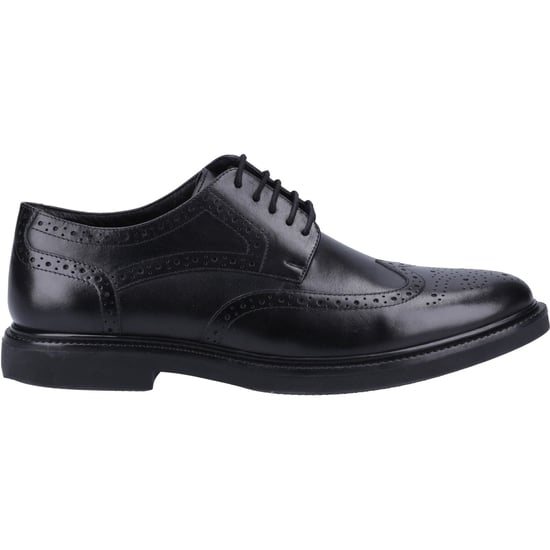 Hush Puppies Kingston Leren Heren Zwarte Brogues Schoenen - Image 4