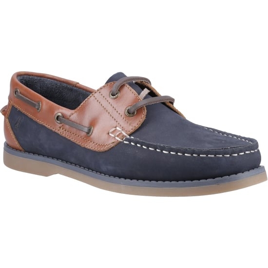 Hush Puppies Wilson Leren Mannen Marineblauwe/Tan Boten schoenen - Image 1