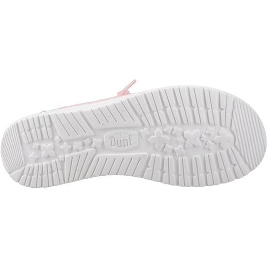HEYDUDE Wendy Eyelet Lace Katoenmix Dames Lichtroze Mocassins Schoenen - Image 3
