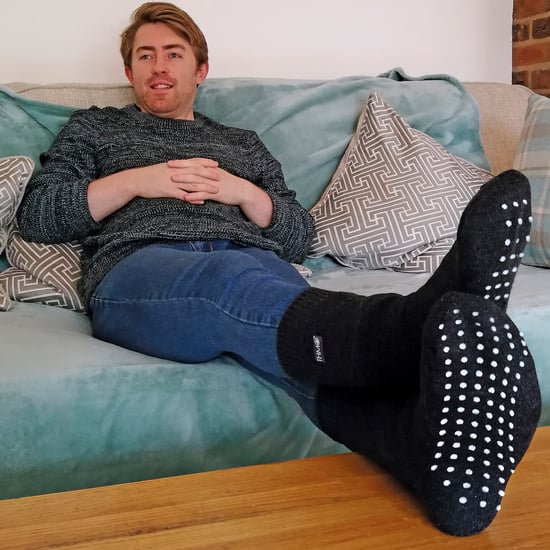 6 Paar Heren Thermische Binnen Slippersokken met Grip - Image 3