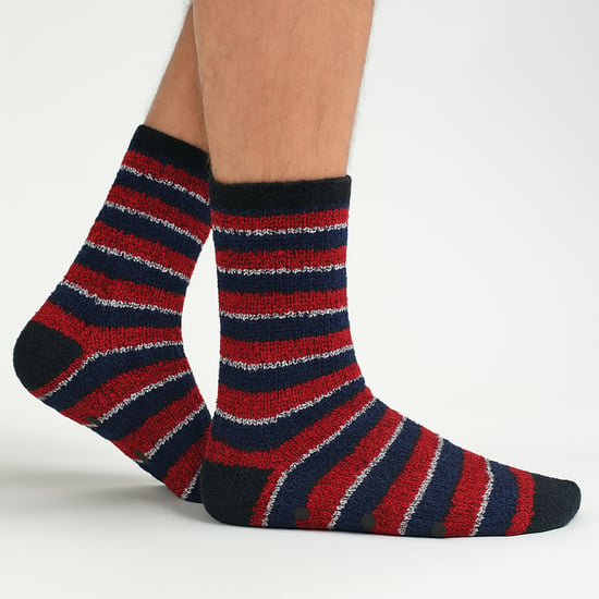 4-Pak Heren Gezellige Zachte Pluizige Slippersokken met Grip - Image 4