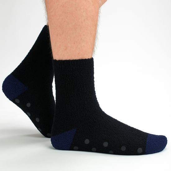 4-Pak Heren Gezellige Zachte Pluizige Slippersokken met Grip - Image 5