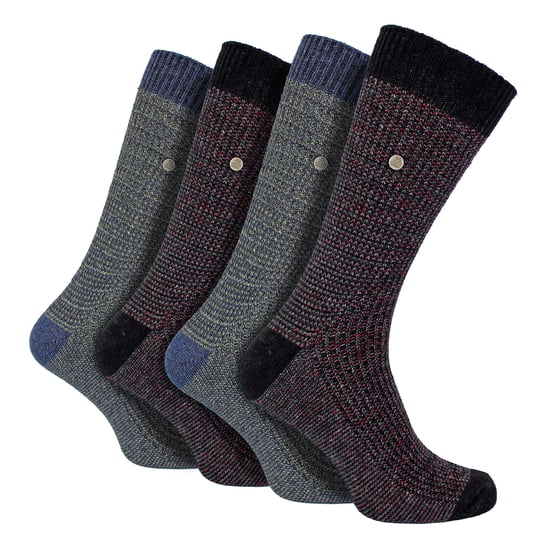 4-Pak Heren Katoenen Dress Sokken | Spirit Square Gebreide Sokken - Image 1