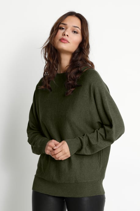Pullover Oversize fit olive - Image 2