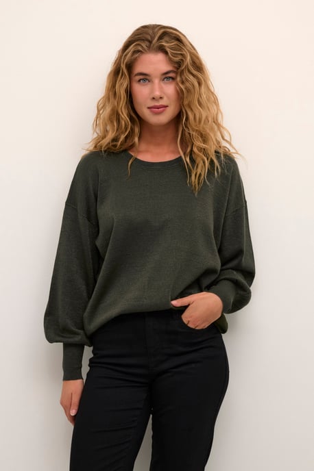 Pullover Loose fit dark green - Image 2