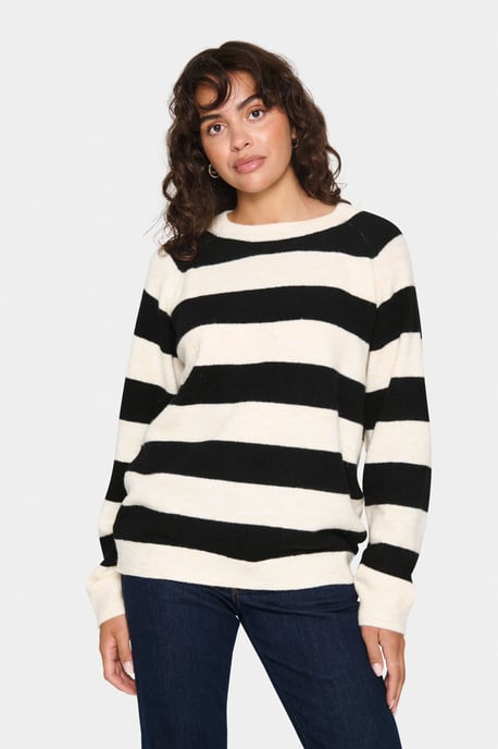 Pullover Loose fit black offwhite - Image 2