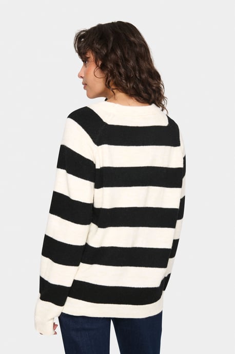 Pullover Loose fit black offwhite - Image 3