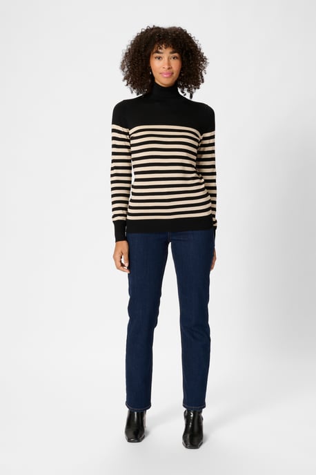 Pullover Slim fit black offwhite - Image 2
