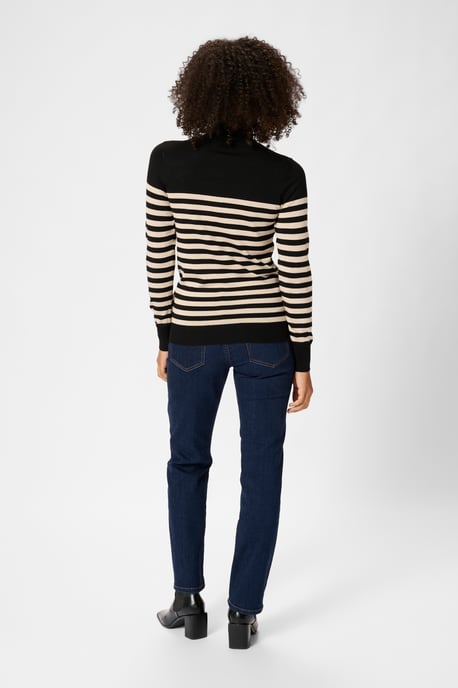 Pullover Slim fit black offwhite - Image 3